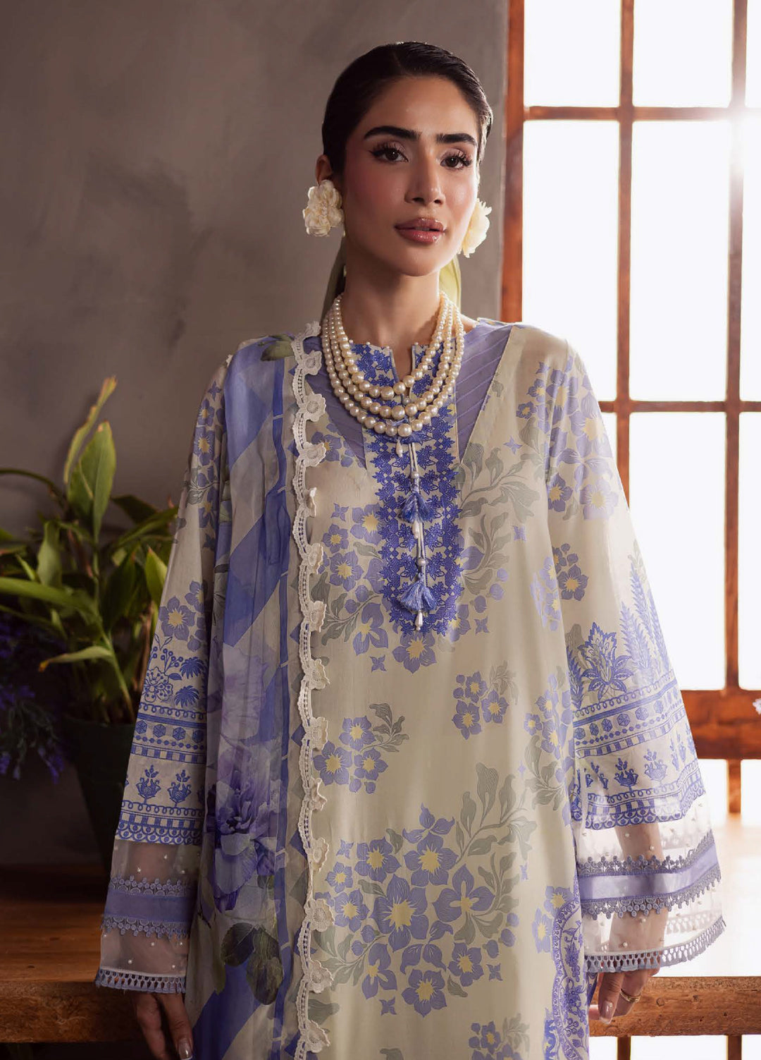 Signature Prints by Nureh Unstitched Printed Lawn 3 Piece Suit NU26USL SP-159 - Summer Collection