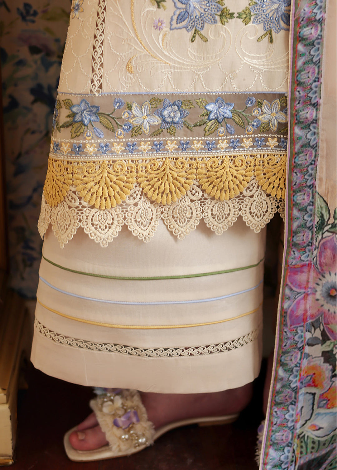 Belle Saison by Esmel Unstitched Embroidered Lawn 3 Piece Suit EML26ULB Cosette EUNSS260207 - Festive Collection