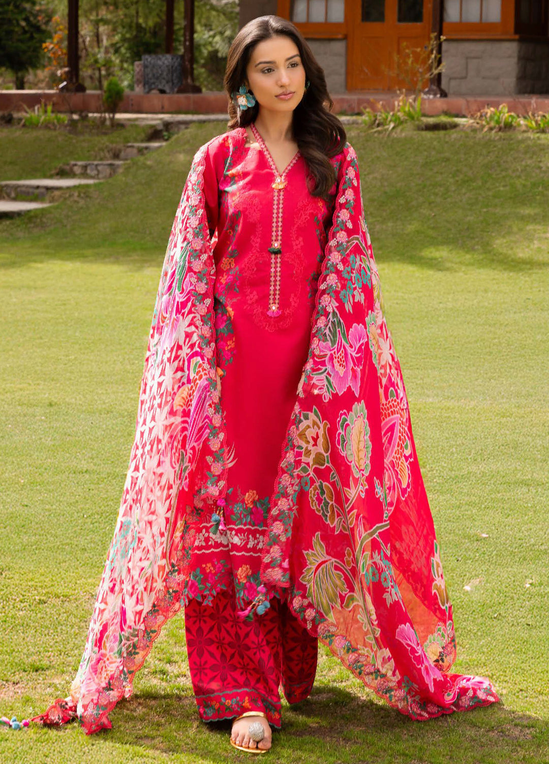 Rang e Bahar by Charizma Unstitched Embroidered Lawn 3 Piece Suit CHR26ULR CRB6-09 - Summer Collection