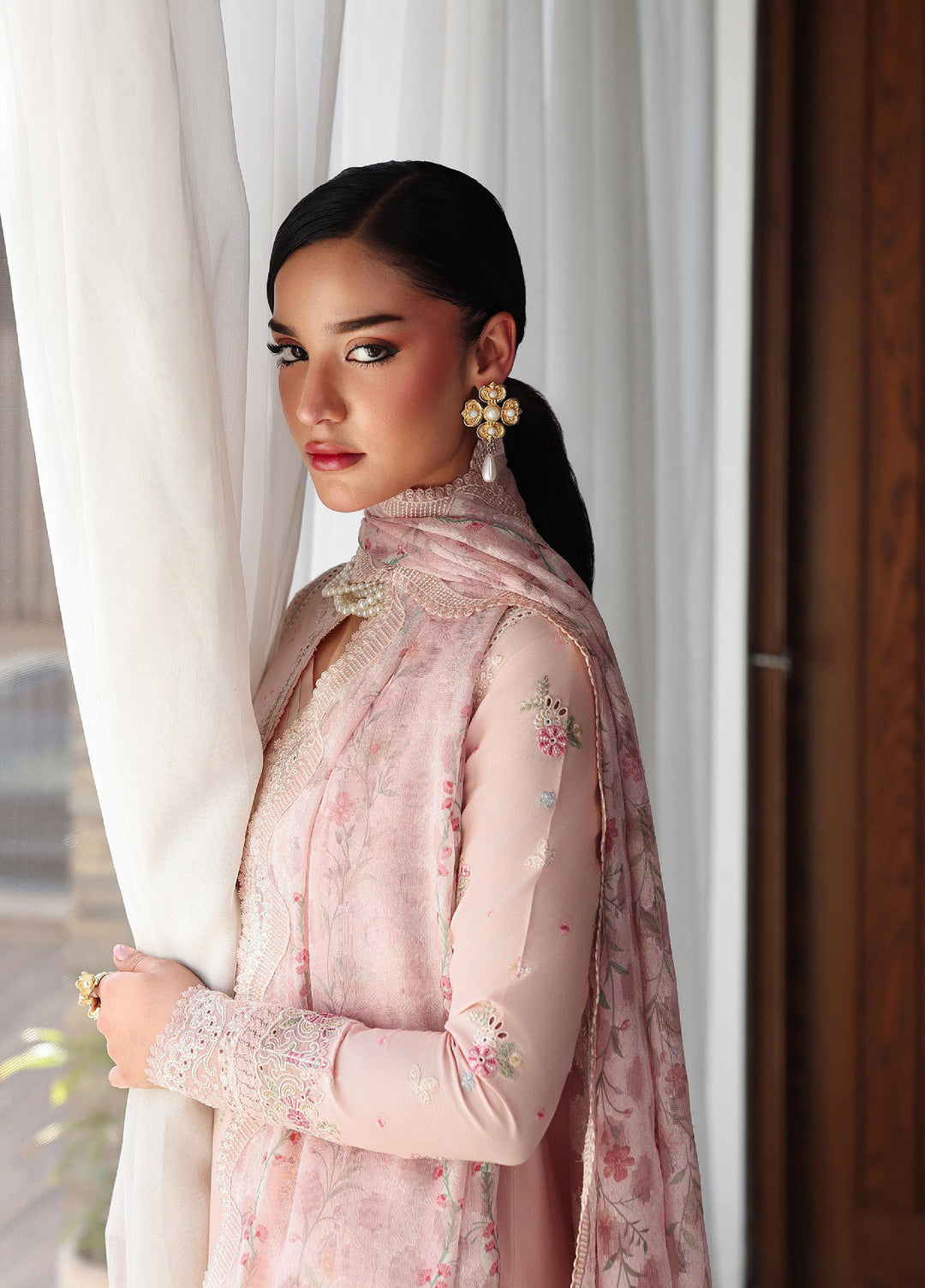 Q Line by Qalamkar Unstitched Embroidered Lawn 3 Piece Suit QLK26ULQ NAIRA QKL-4 - Festive Collection