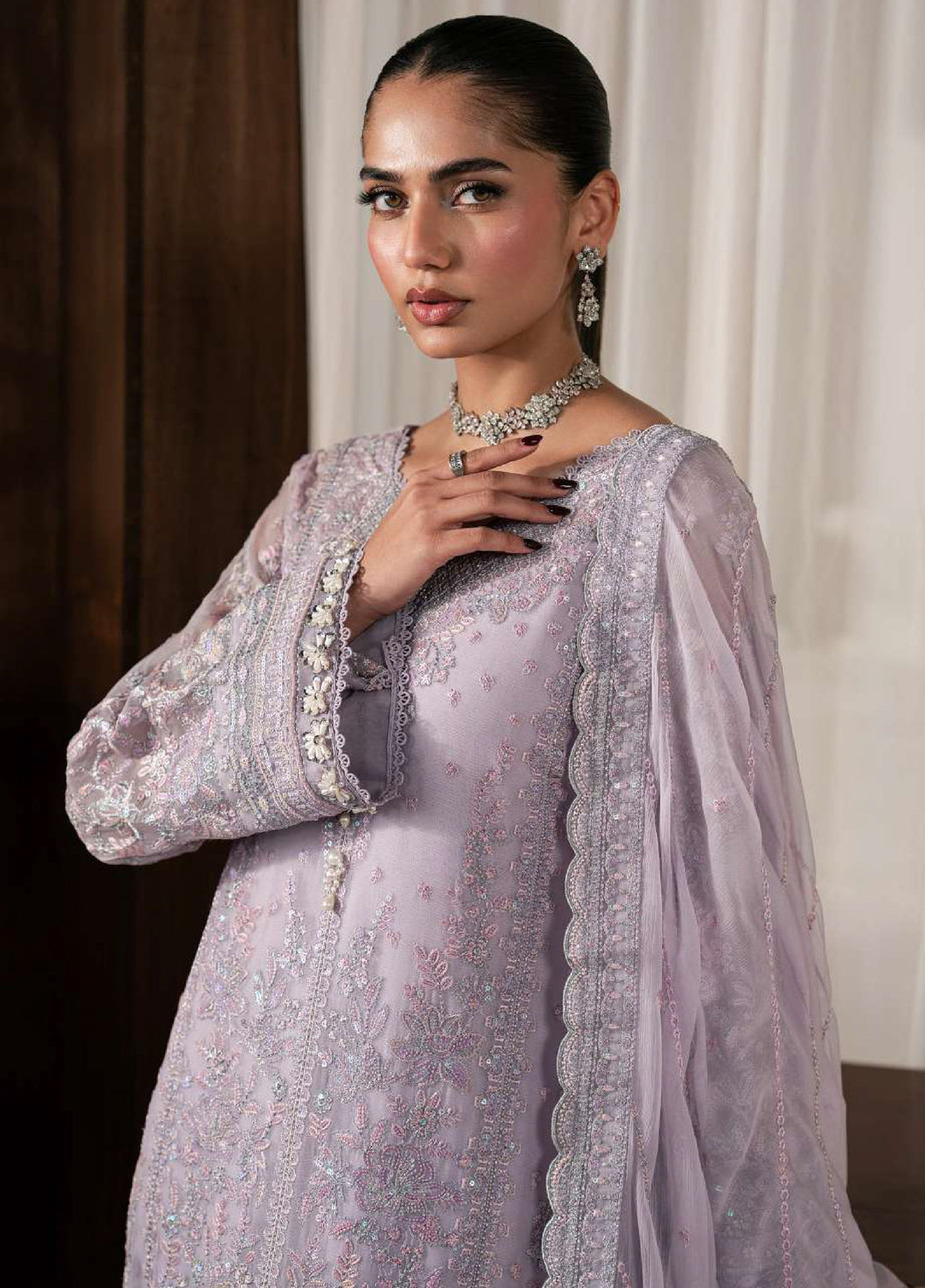 Ayla by Gulaal Unstitched Embroidered Luxury Chiffon 3 Piece Suit GL26ACF D-41 ELIA - Festive Collection