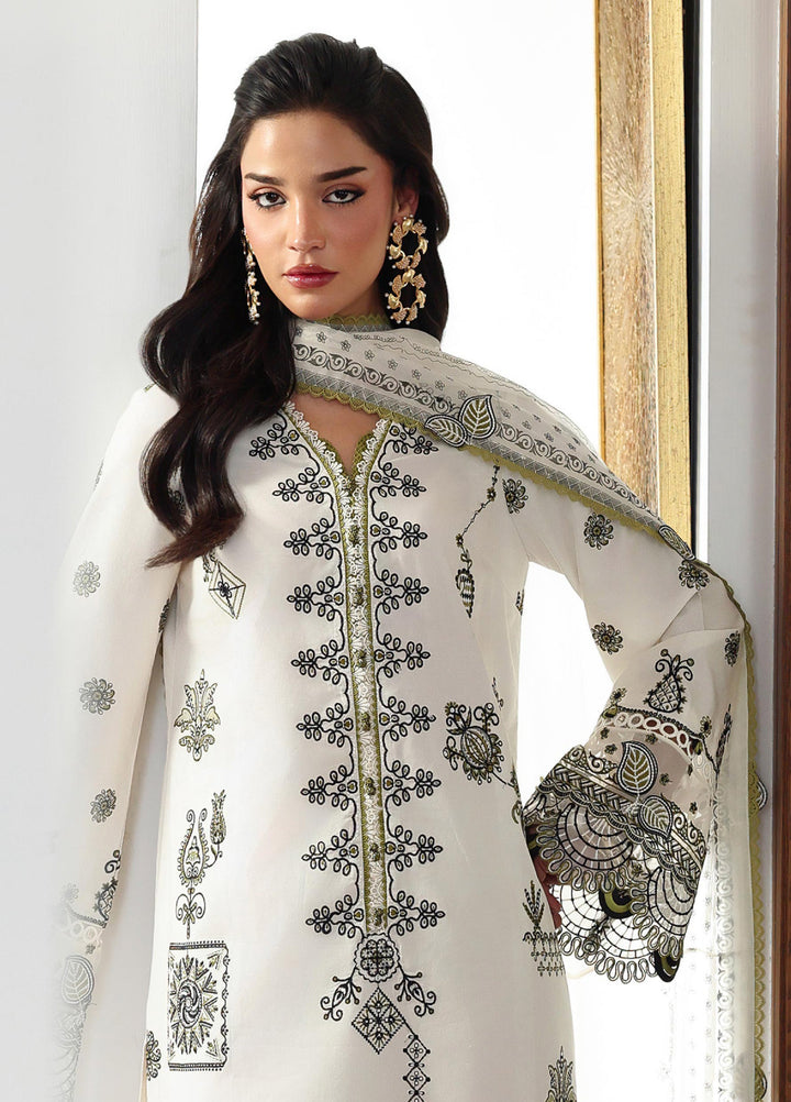 Q Line by Qalamkar Unstitched Embroidered Lawn 3 Piece Suit QLK26ULQ REEMA QKL-13 - Festive Collection