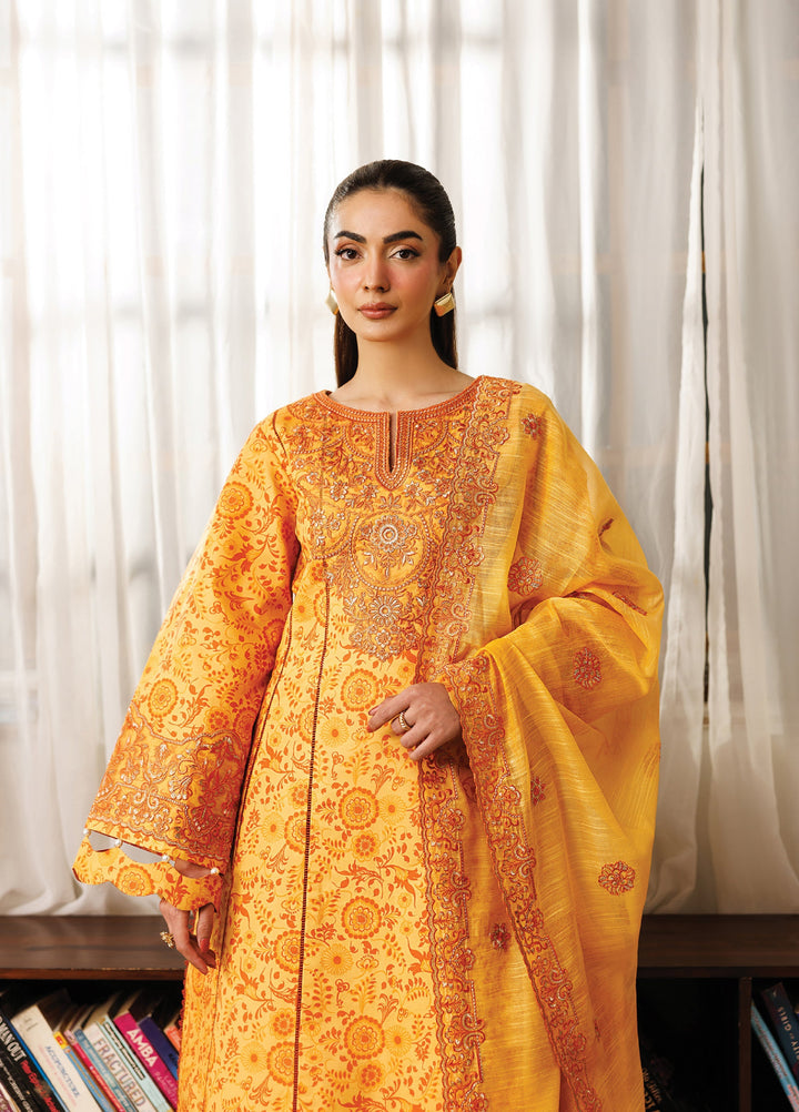 Leila by Mahnur Unstitched Embroidered Lawn 3 Piece Suit MN26ULL L-07 - Summer Collection