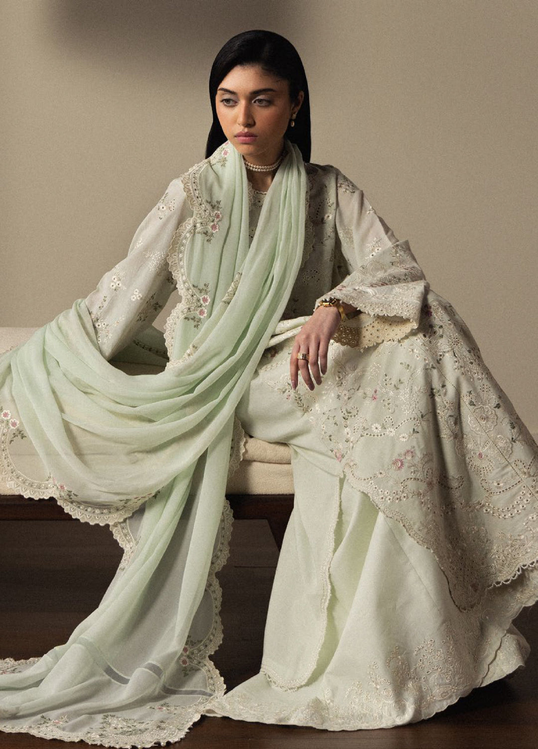 Satori by Zara Shahjahan Unstitched Embroidered Lawn 3 Piece Suit ZS26USL D-4 AOIHA - Summer Collection