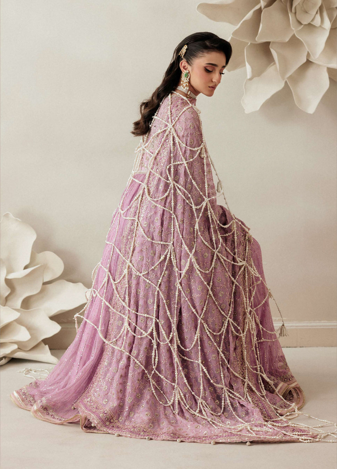 Aik Shaam by AIK Atelier Unstitched Chiffon Embroidered 3 Piece Suit AIK26US D-01 - Wedding Collection