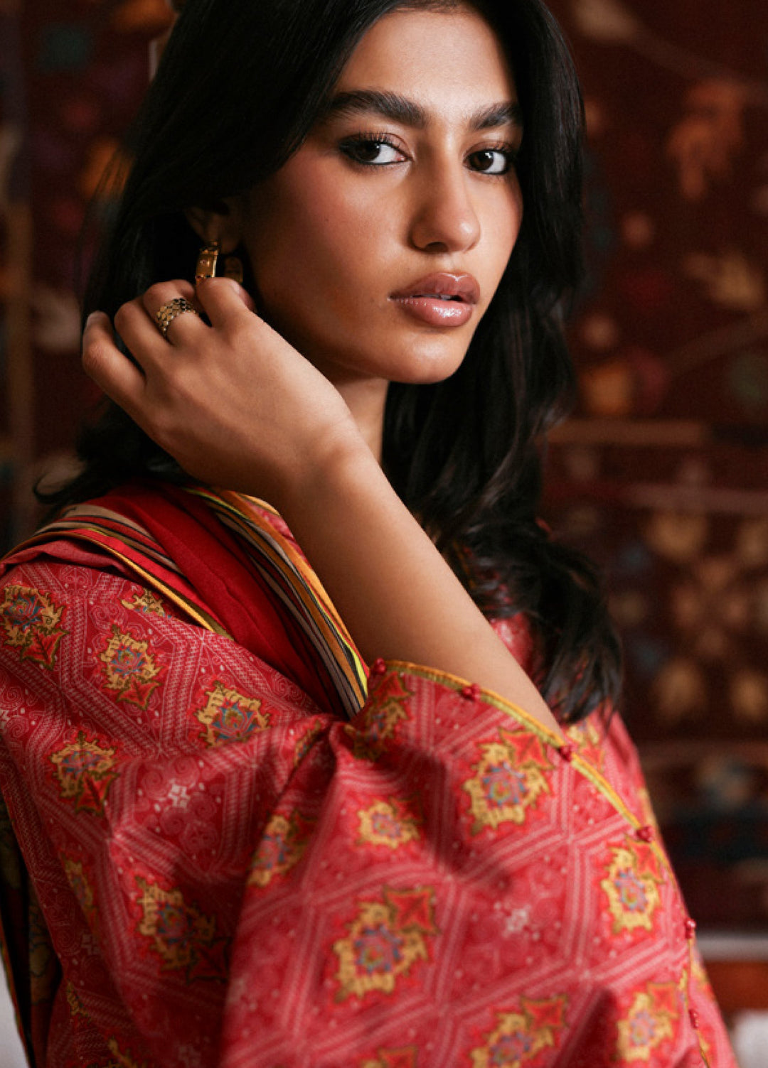 Amaya by Zaha Unstitched Printed Lawn 3 Piece Suit ZK26UAL Mehr APL26-07 - Casual Collection