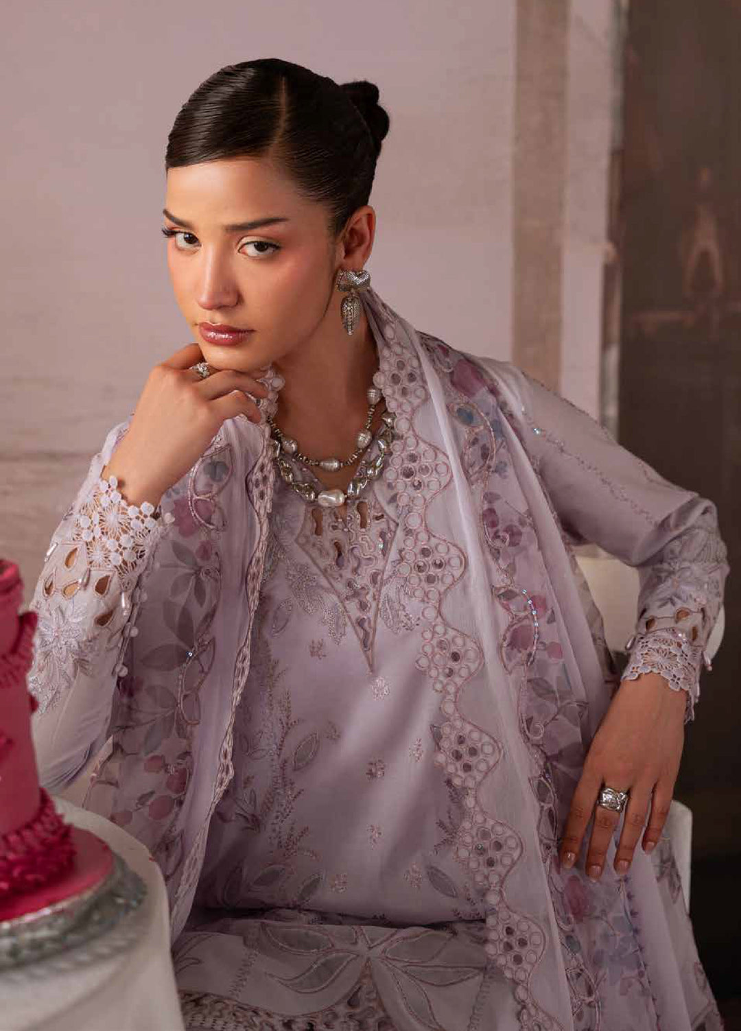 Feya by Nureh Unstitched Embroidered Lawn 3 Piece Suit NU26ULF FE-20 - Eid Collection