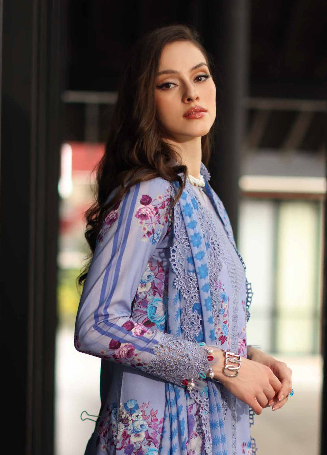 Signature by Charizma Unstitched Printed Lawn 3 Piece Suit CHR26USL CS6-09 - Summer Collection