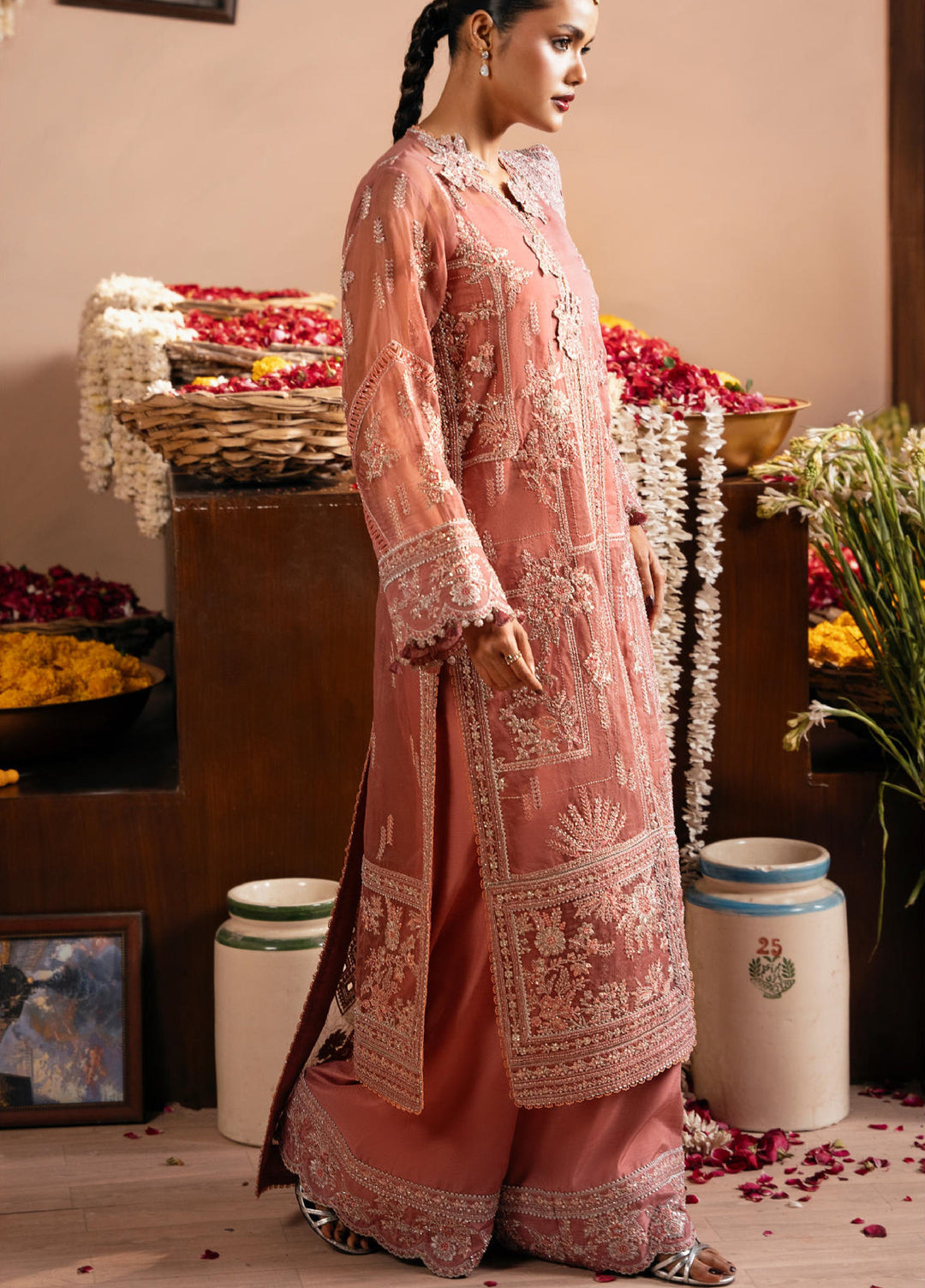 Push Pawan by Zarizaa Unstitched Embroidered Organza 3 Piece Suit ZZ26UPP D-2P Titli - Wedding Collection