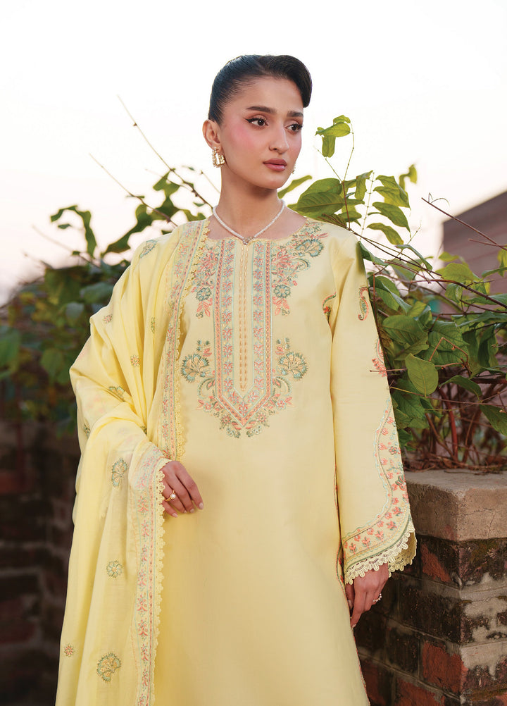 Fiona by Mahnur Unstitched Embroidered Lawn 3 Piece Suit MN26UFL F-05 - Summer Collection