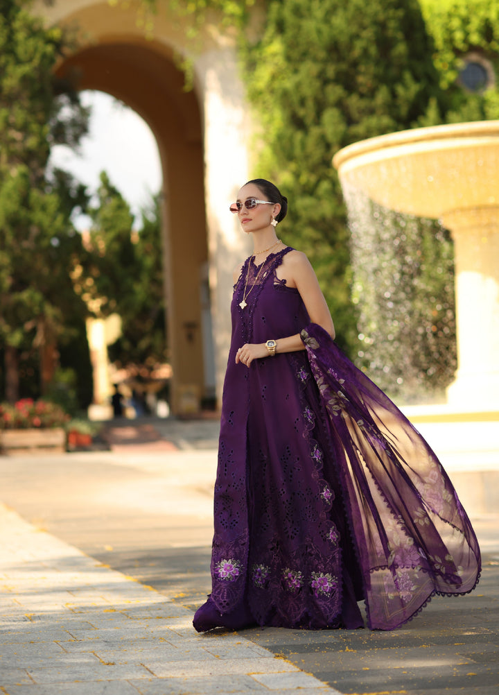 Noor by Saadia Asad Unstitched Embroidered Laserkari Lawn 3 Piece Suit SA26ULNL D2 - Lawn Collection