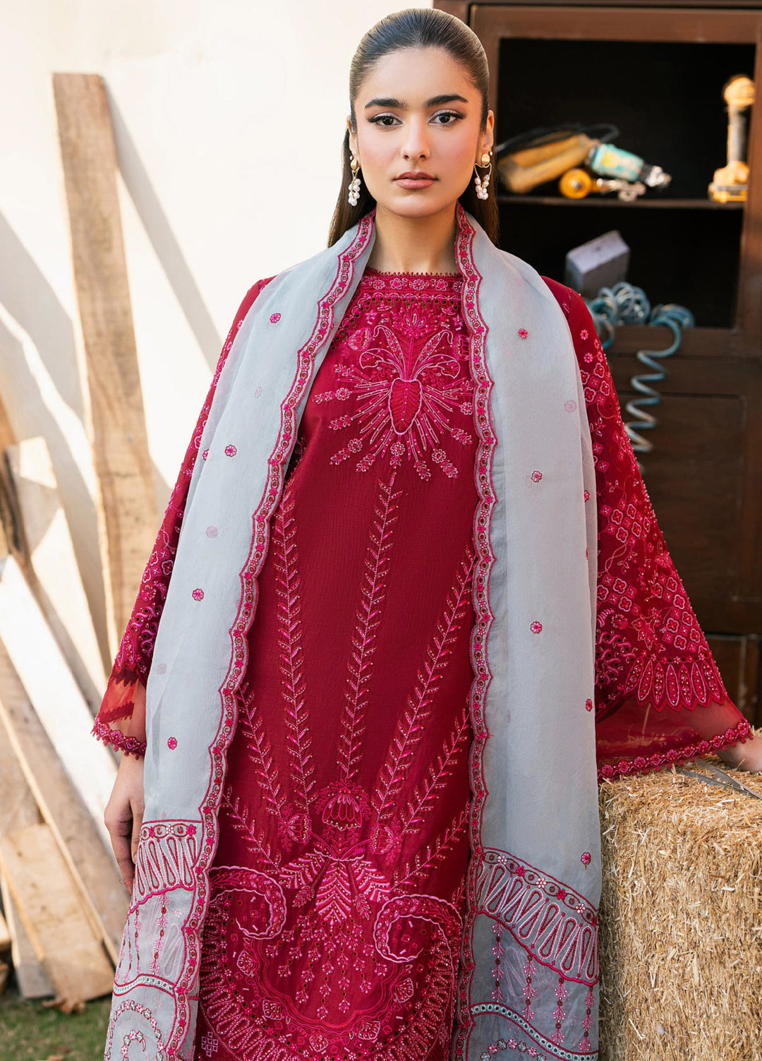 Aura of Flora by Zarizaa Unstitched Embroidered Luxury Lawn 3 Pcs Suit ZZ26UAFL ZA10-3ULE09R-2602 PIXEL - Summer