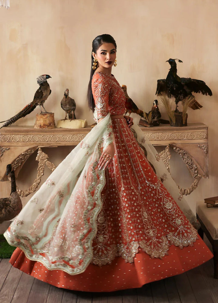 Zarposh Unstitched Embroidered Organza 3 Piece Suits ZP26UF Mahgul - Festive Collection
