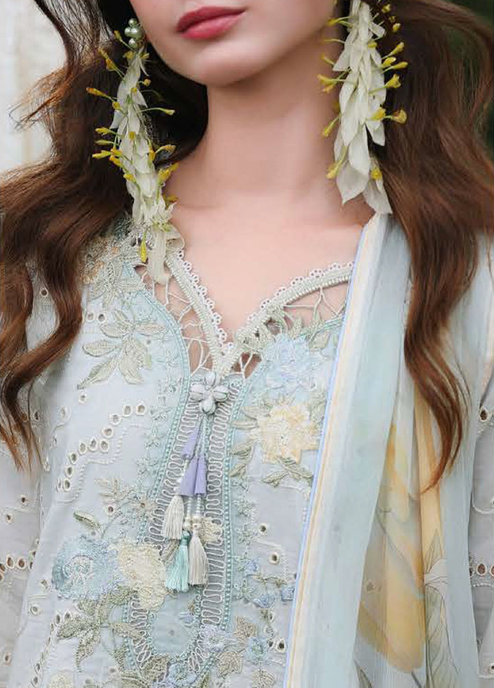 The Secret Garden by Mushq Unstitched Embroidered Lawn 3 Piece Suit MU26USG Ivory Botanica HUNSS260411 - Festive Collection