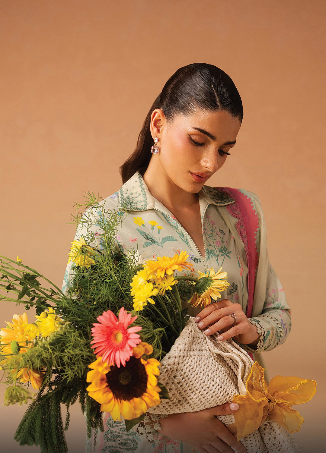 Haze A Prints by Afrozeh Unstitched Embroidered  Lawn 3 Piece Suit AF26UAP Sunlaced Green FWU-111 - Summer Collection