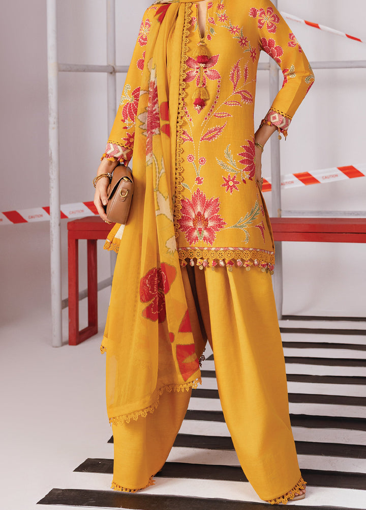 M Basics By Maria B Unstitched Digital Printed Linen 3 Piece MB25UW 1104-B - Winter Collection