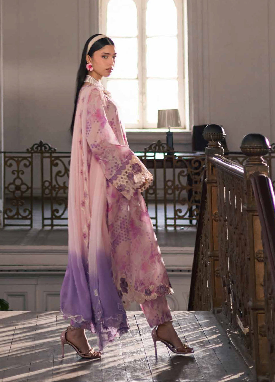 Maya by Nureh Unstitched Embroidered Luxury Lawn 3 Piece Suit NU26ULM NS-165 - Summer Collection
