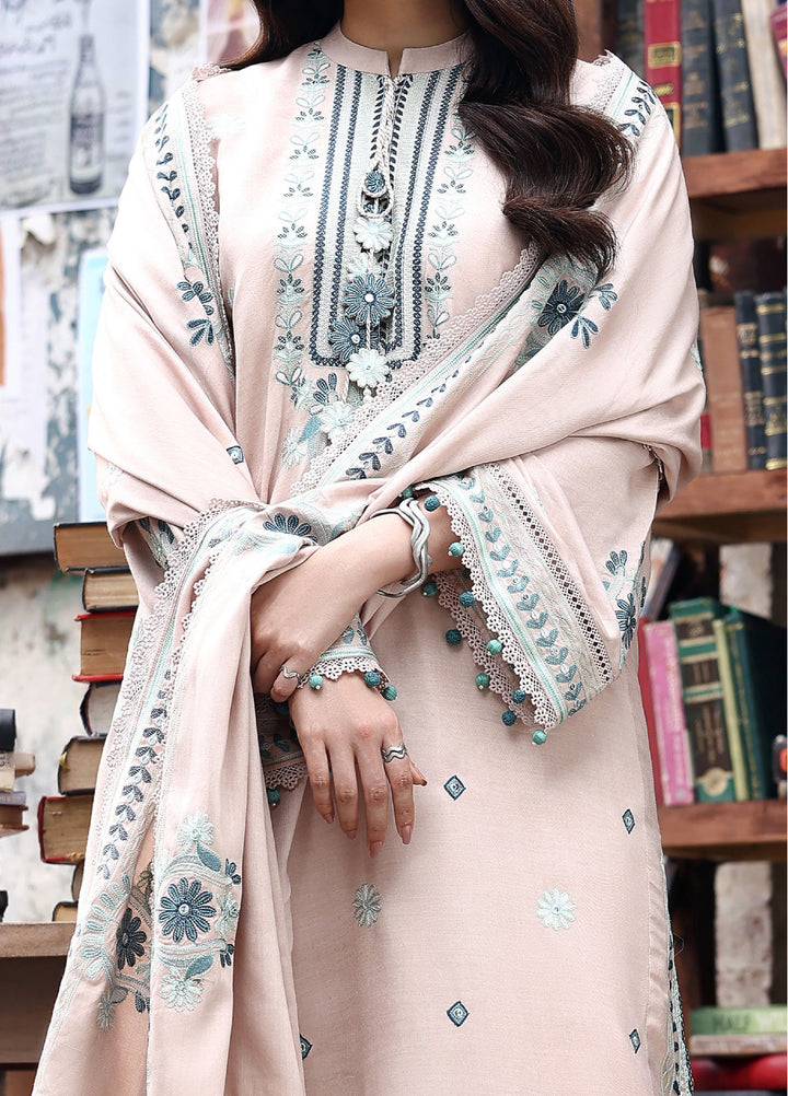 Cross Stitch Unstitched RTS Marina Embroidered Suits 3 Piece CS25MW D-06 Subtle Maze - Winter Collection