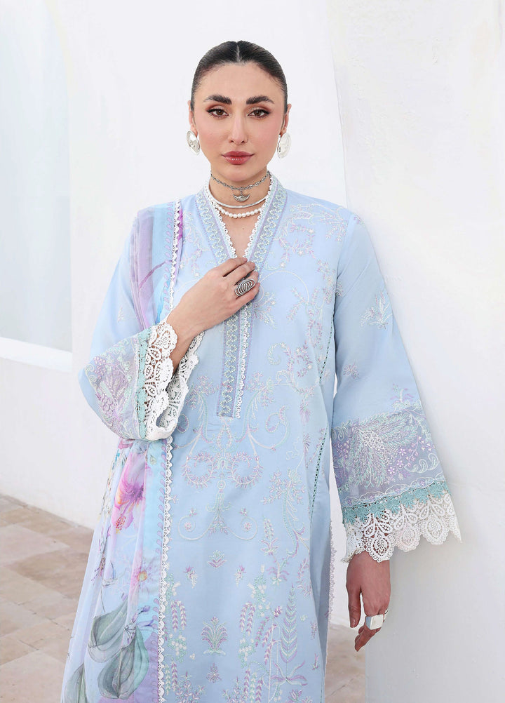 Floral Reverie by Roheenaz Unstitched Embroidered Lawn 3 Piece Suit RN26UFRL MORNING PETAL - Festive Collection