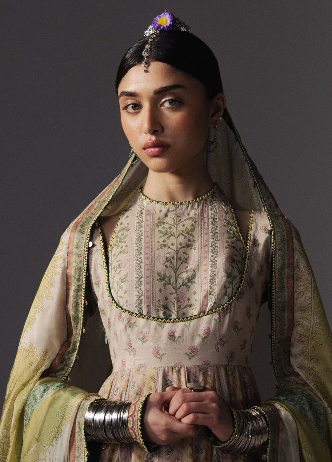 Anarkali by Zara Shahjahan Unstitched Embroidered Lawn 3 Piece Suit ZS26UAL D-08 HOORAIN - Eid Collection