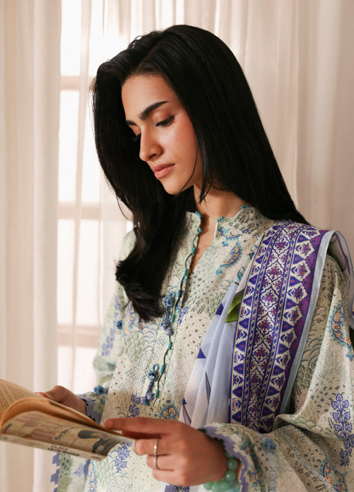 Amaya by Zaha Unstitched Printed Lawn 3 Piece Suit ZK26UAL Lilia APL26-06 - Casual Collection