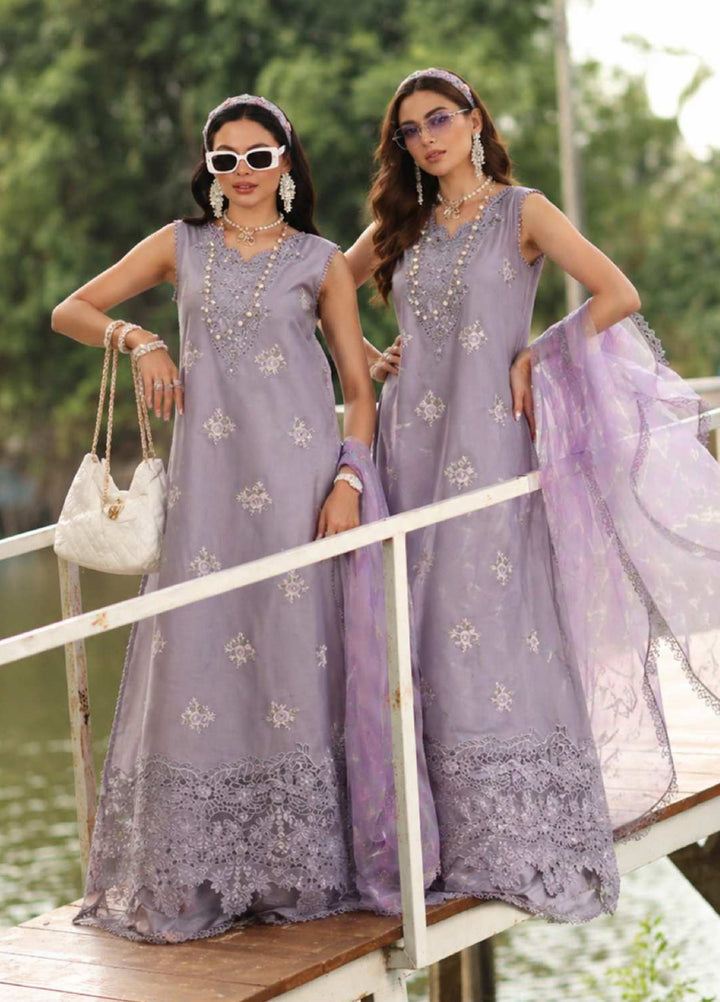 Noor Luxe by Saadia Asad Unstitched Embroidered Lawn 3 Piece Suit SA26ULNE D4 - Eid Collection