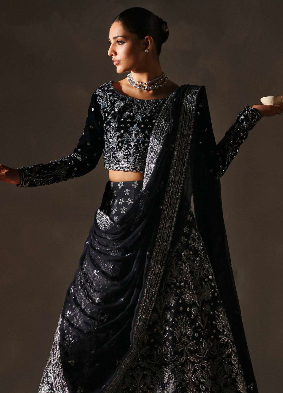 Marais by Gulaal Unstitched Velvet Embroidered 3 Piece Suits GL25VF GL-25-V13 Ardora - Festive Collection