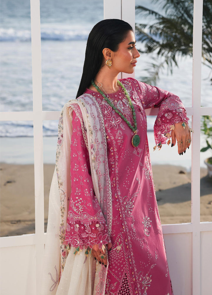 Sahil by Qalamkar Unstitched Embroidered Luxury Lawn 3 Pcs Suit QLK26US SA-13 Tara - Summer
