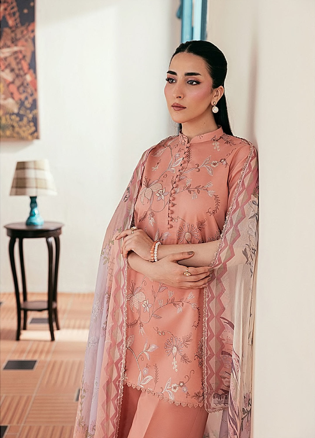 Zync by Florent Unstitched Embroidered Lawn 3 Piece Suit FL26ULZ FZ-2A - Summer Collection