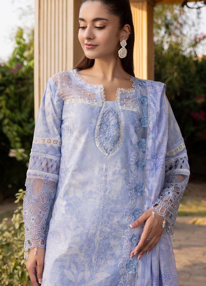 Al Zohaib Applique Kari Unstitched Embroidered Lawn 3 Piece Suit AZ26UAL D-11 - Casual Collection