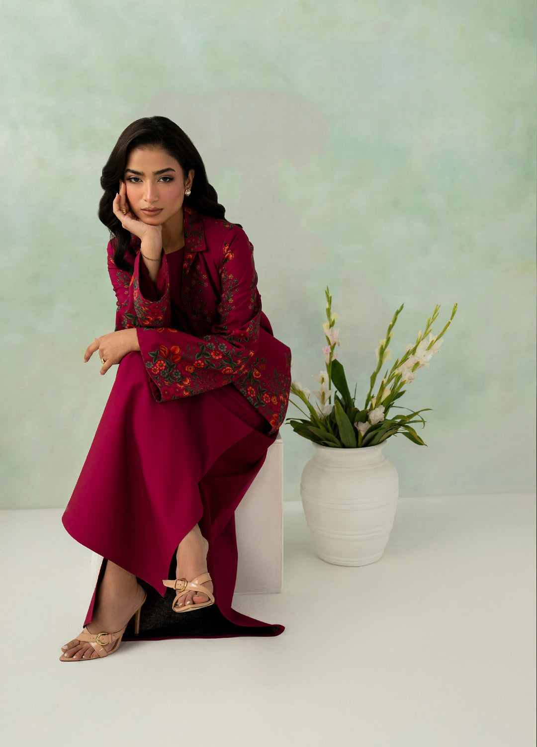 Folds by Zarposh RTW Printed Crepe 2 Piece Suit ZR26PF ROUX - Casual Collection