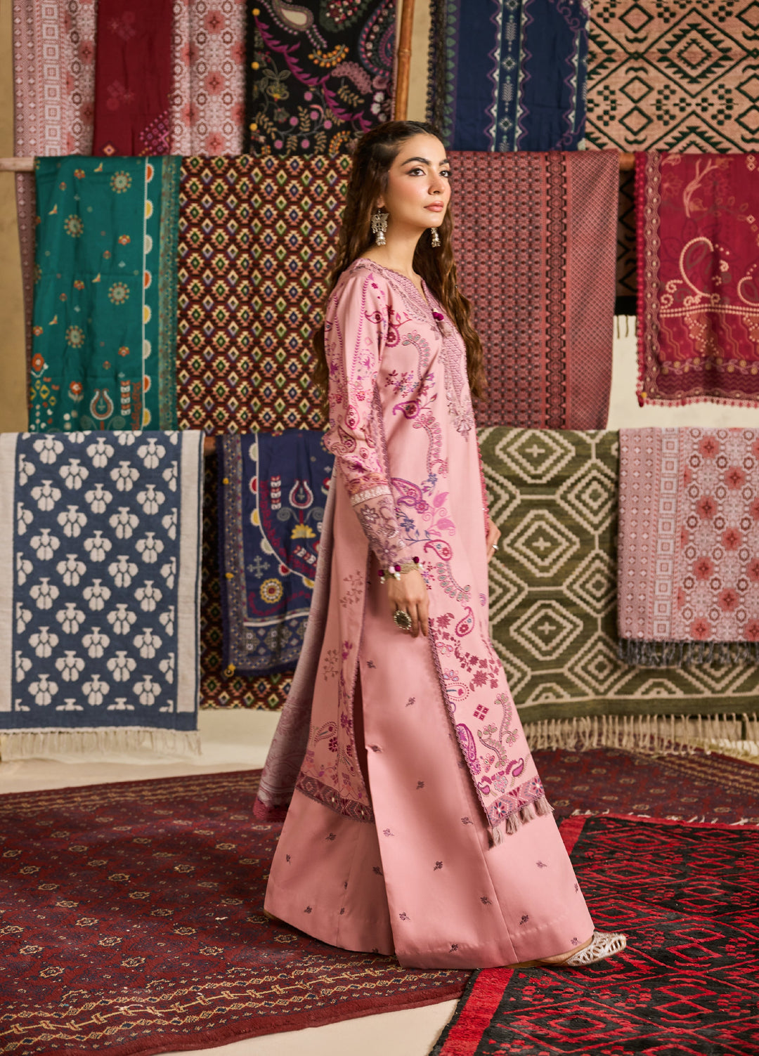 Zync by Florent One Nation Unstitched Khaddar Embroidered Suits 3 Piece FL25ON FL-9A - Winter Collection