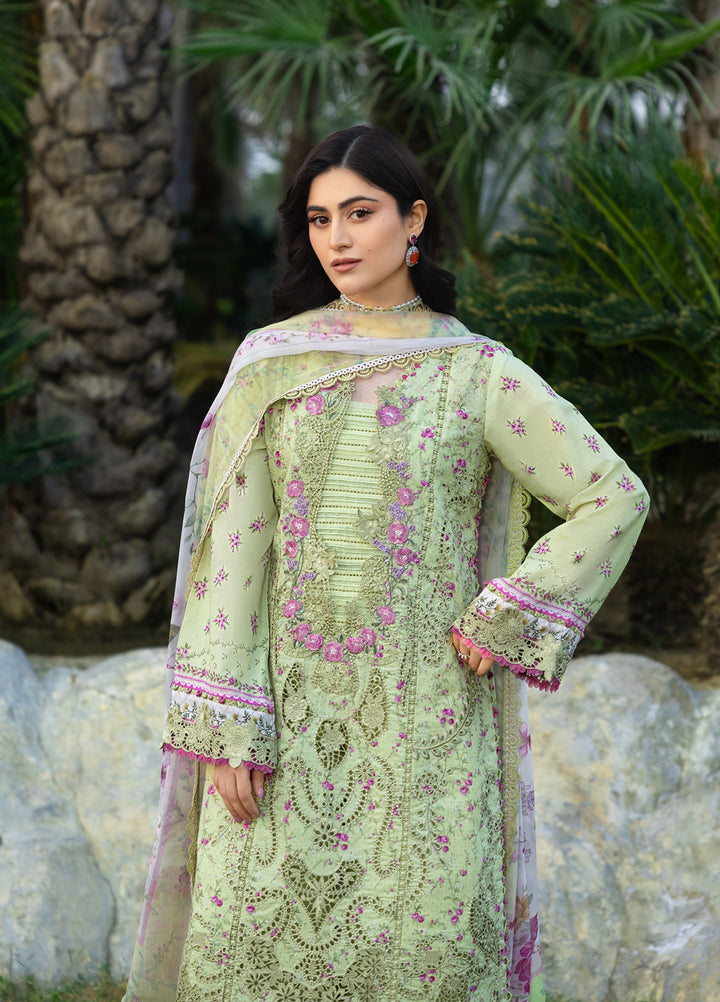 Elaf Premium Chikankari Unstitched Embroidered Lawn 3 Piece Suit EL26UPC ERC 2A HINA - Summer Collection