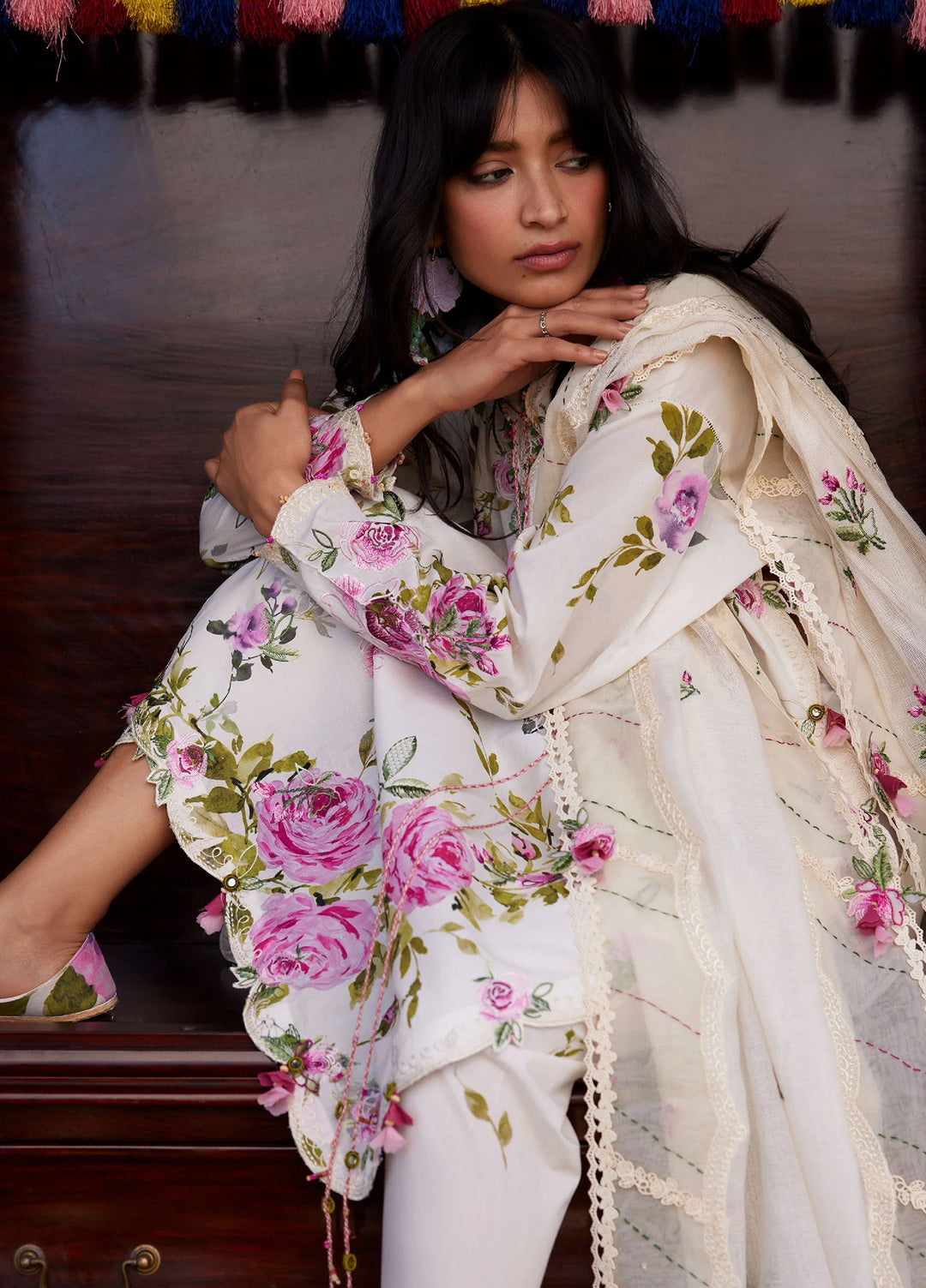 Meili by Zaha Unstitched Embroidered Lawn 3 Piece Suit ZK26UML ZL26-11B - Festive Collection