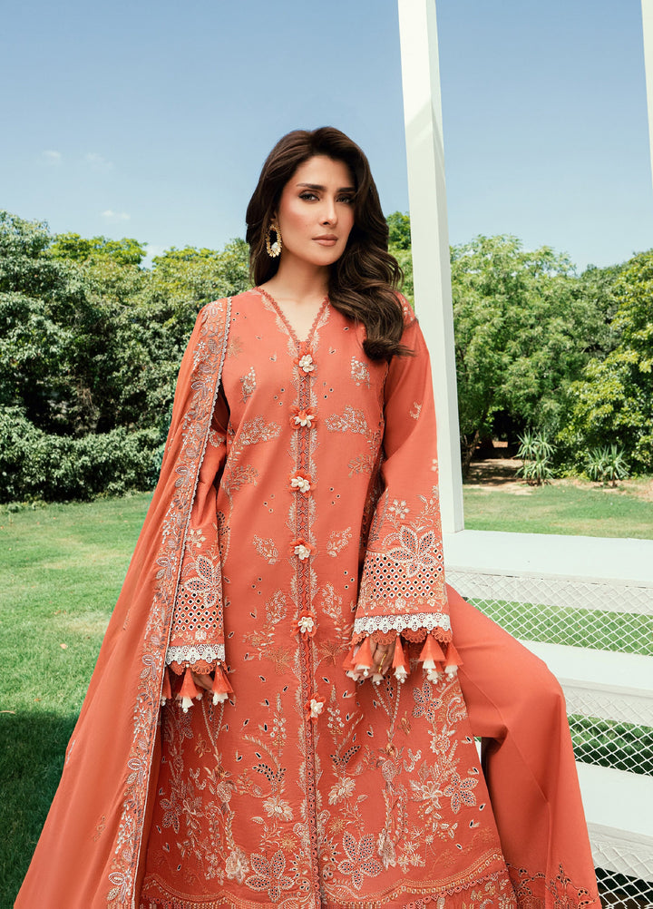 Florent Unstitched Embroidered Lawn 3 Piece Suit FL26ULE FEF-1A - Eid Collection