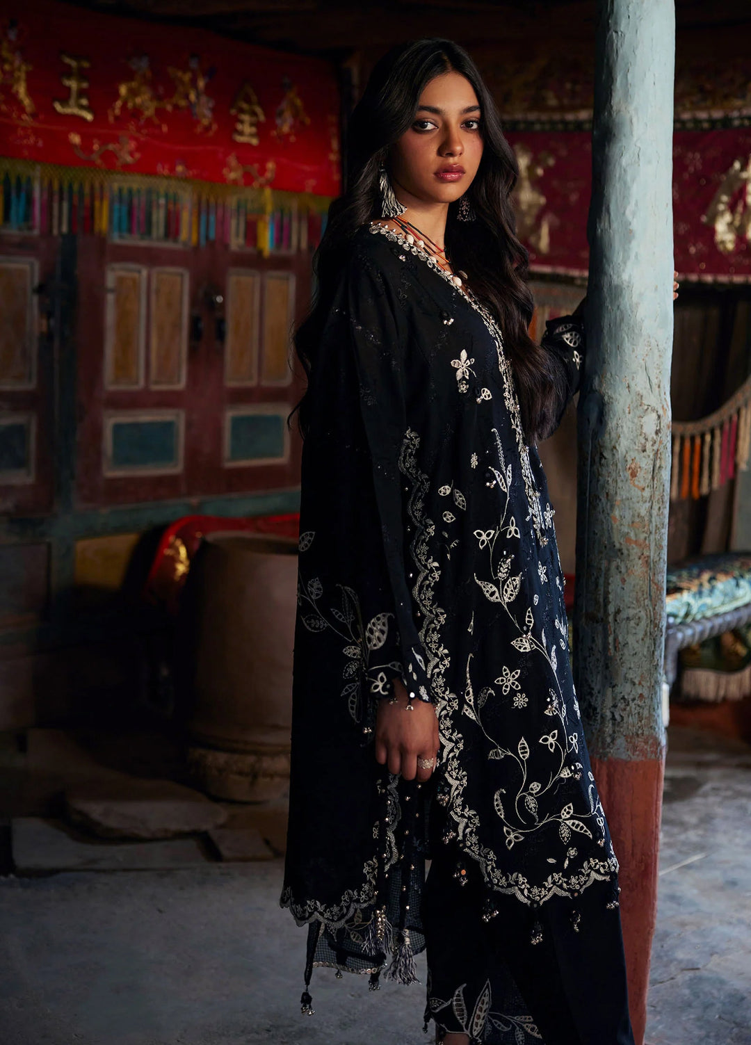 Meili by Zaha Unstitched Embroidered Lawn 3 Piece Suit ZK26UML ZL26-05B - Festive Collection