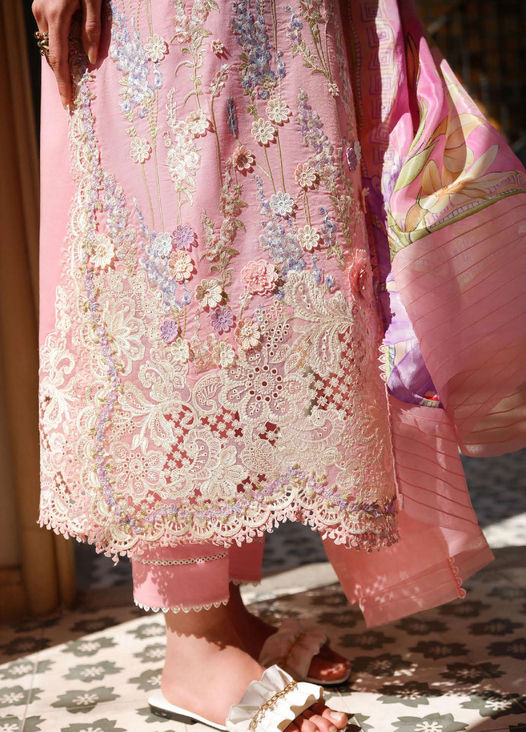 AMoi by Mushq Unstitched Embroidered Luxury Lawn 3 Piece Suit MU26AHL D-1 Silent Vows - Summer Collection