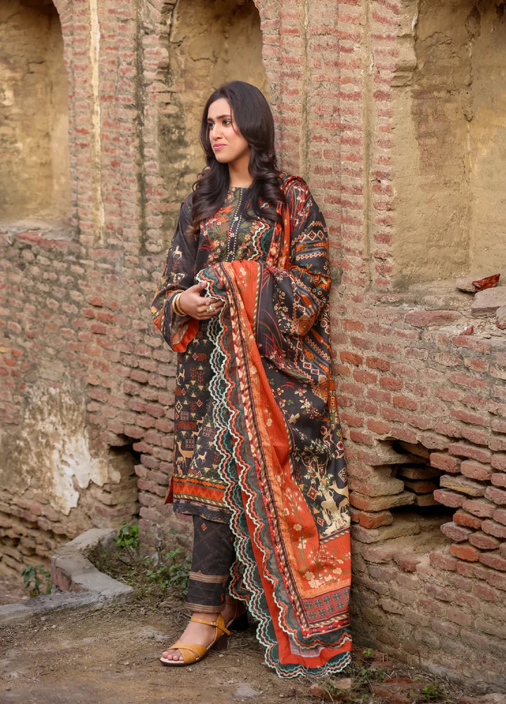 Lamorado Printed Lawn Suit Unstitched 3 Piece LMD25LP LWSU-25P305 - Summer Collection