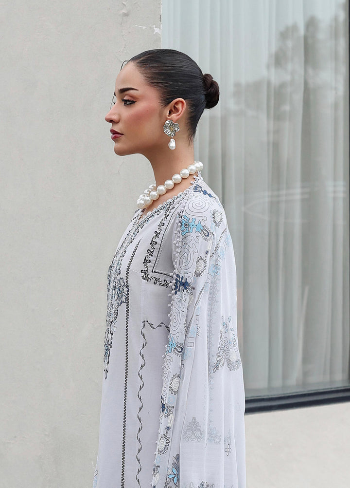 Q Line by Qalamkar Unstitched Embroidered Lawn 3 Piece Suit QLK26ULQ SAMIA QKL-3 - Festive Collection