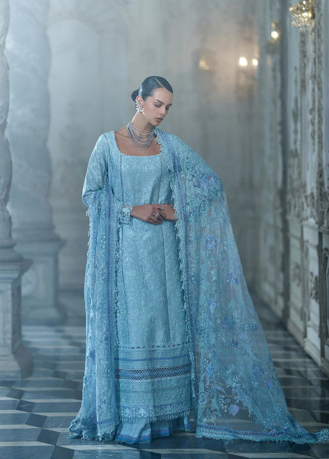 Sobia Nazir Unstitched Embroidered Luxury Lawn 3 Piece Suit SN26ULE D-04 A - Eid Collection