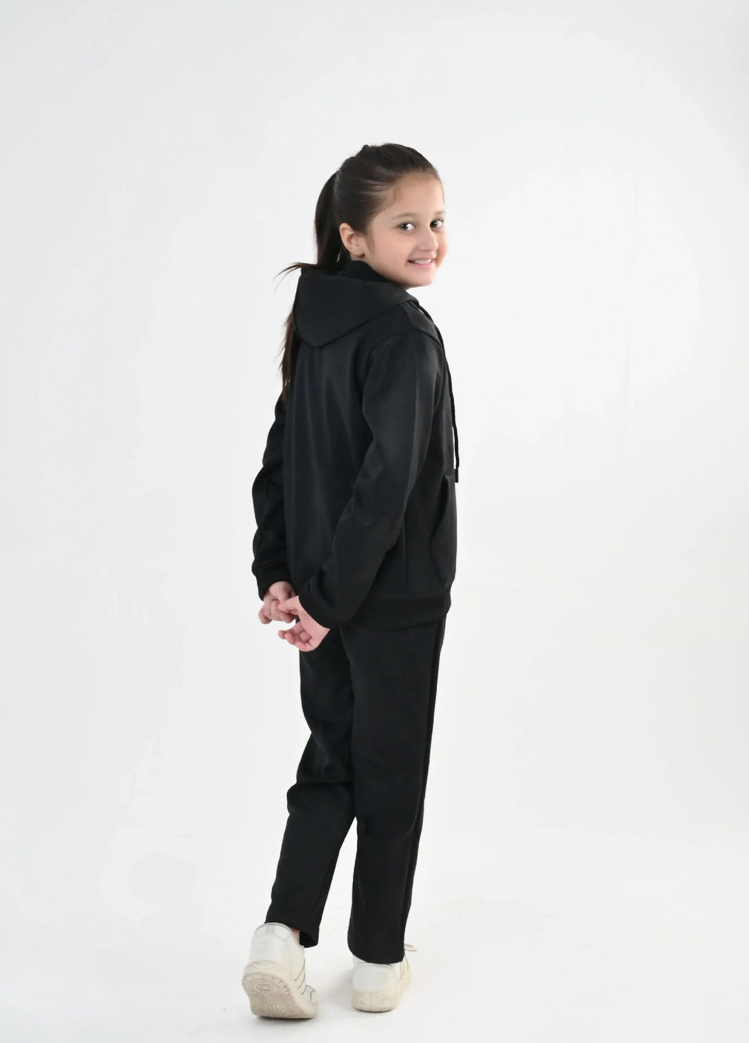 IQ Exclusive Kids Track Suit Fleece 2 PieceBlack Hoodie Tracksuit-Unisex Kids - Winter Collection