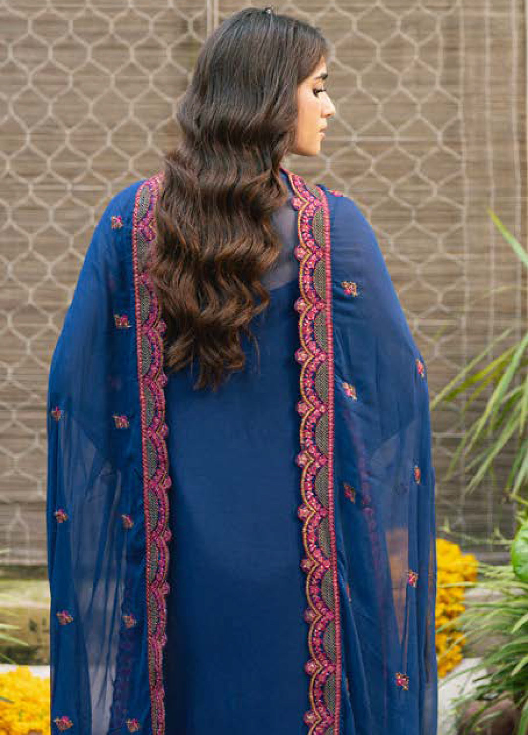 Gulnaar by Freesia Embroidered Chiffon Suits Unstitched 3 Piece FRE25GL FSU-653 Roksana - Festive Collection