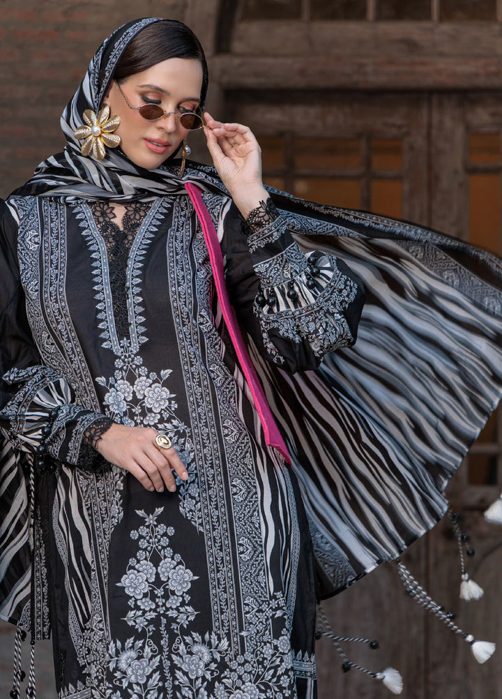 Noir and Blanc by Gul Ahmed Unstitched Printed Lawn 3 Piece Suit GA26UNBL B-62008 - Summer Collection