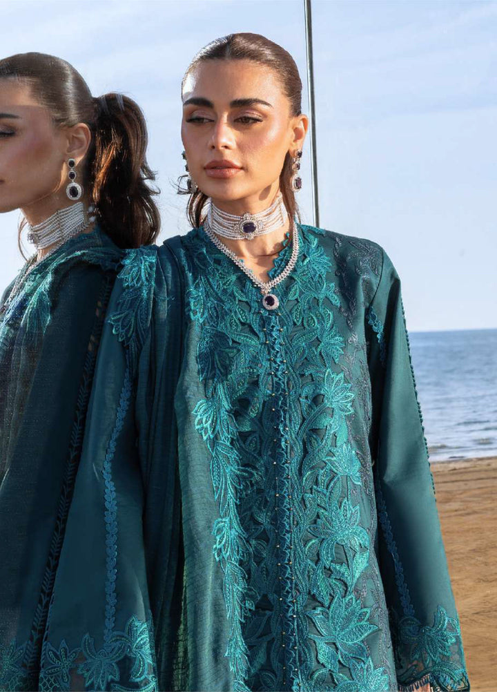 Rang Rasiya Premium Unstitched Embroidered Lawn 3 Piece Suit RR26UP D-14 Ayleen - Festive Collection