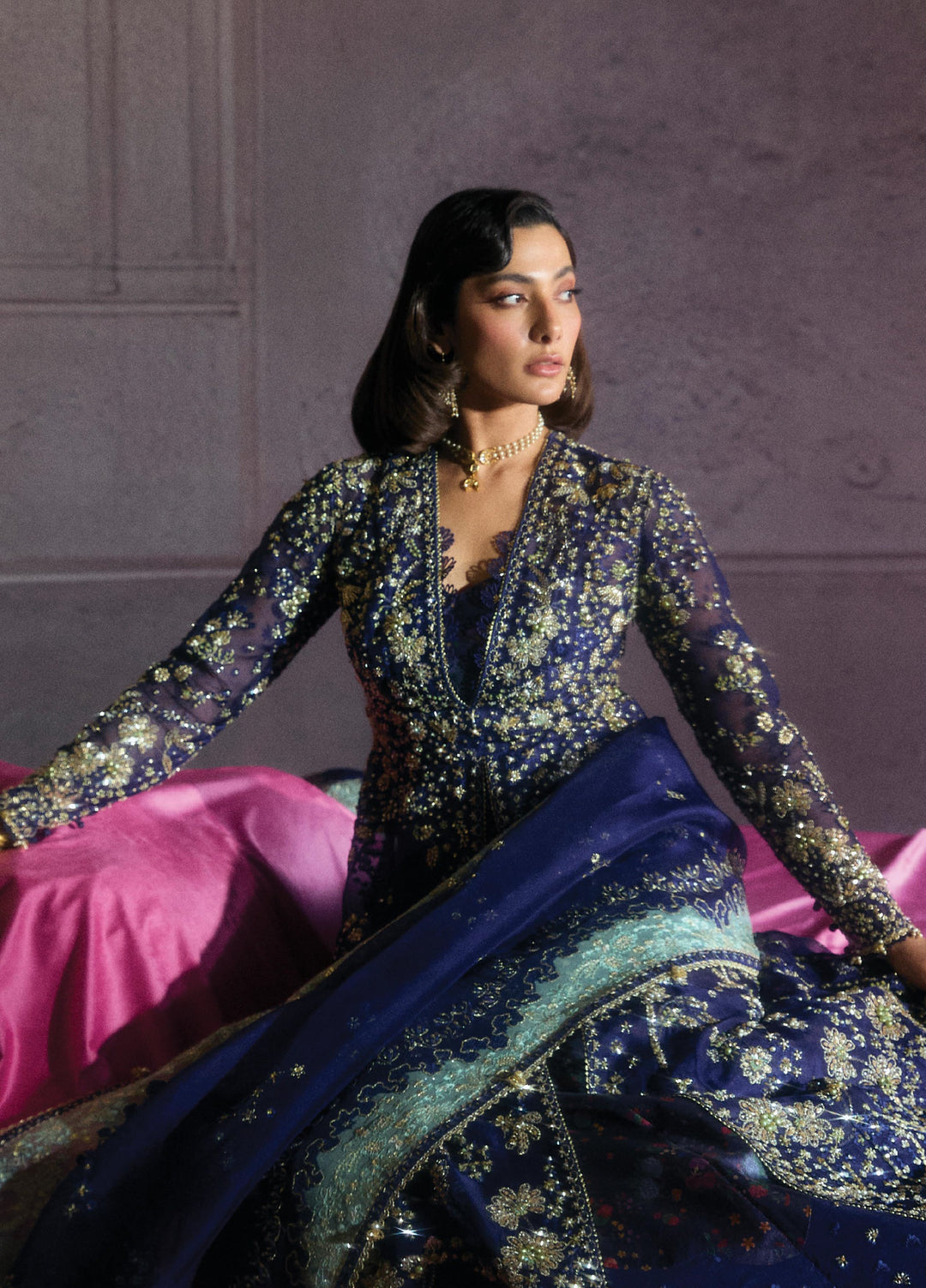 Freeshia by Suffuse Unstitched Organza Embroidered Suits 3 Piece SSY26UF RISHAAL - Wedding Collection