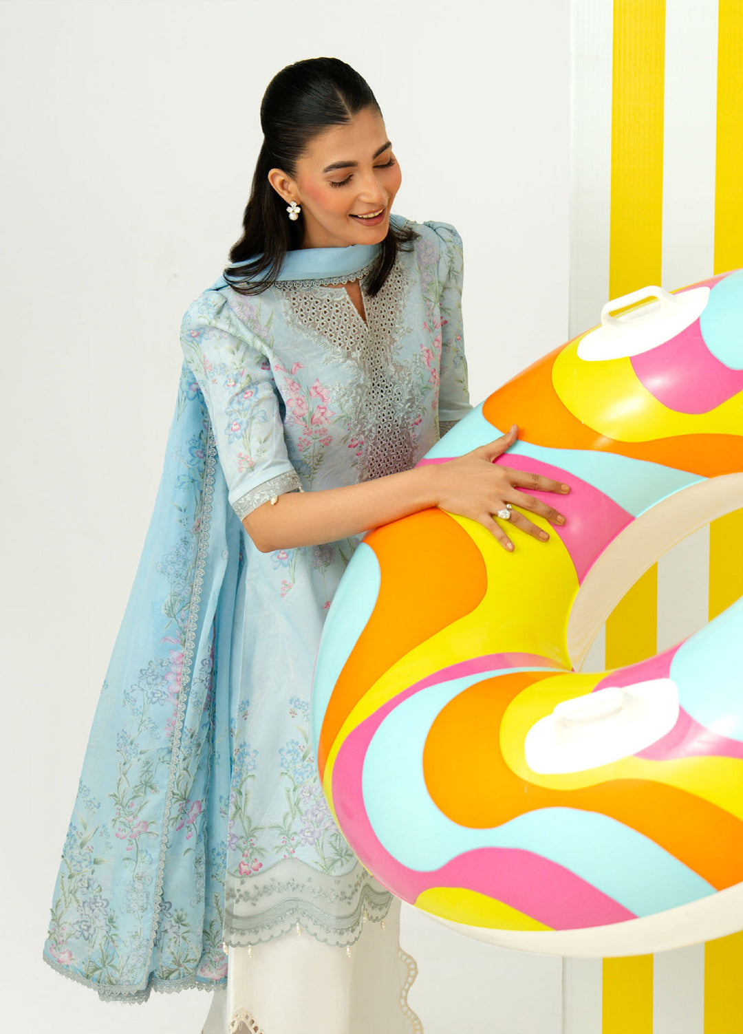 Sundaze by Zarposh Unstitched Embroidered Lawn 3 Piece Suit ZR26USL MISTELLE - Festive Collection