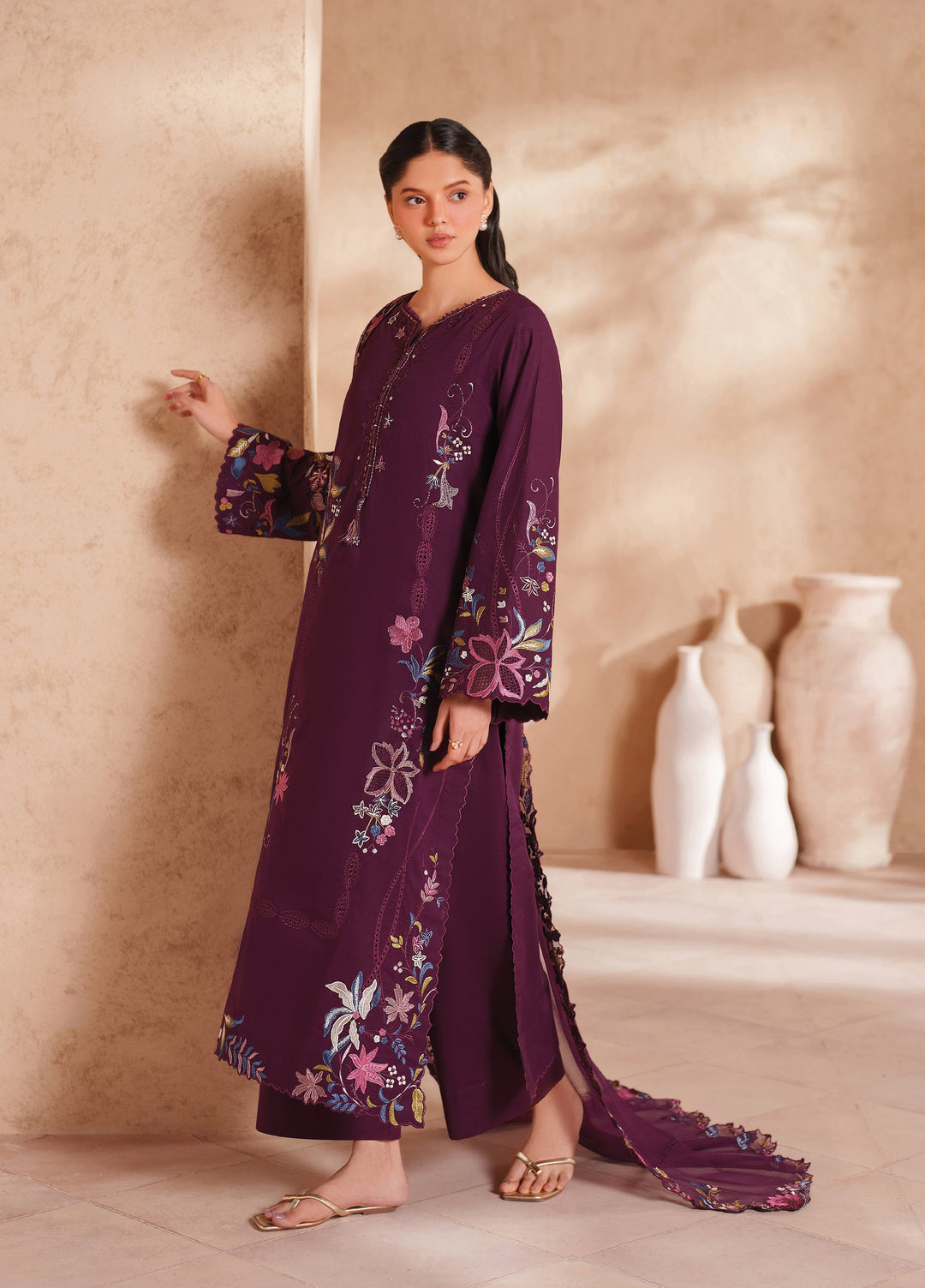 Iznik Unstitched Embroidered Lawn 3 Piece Suit IZ26ULE EL-03 - Eid Collection