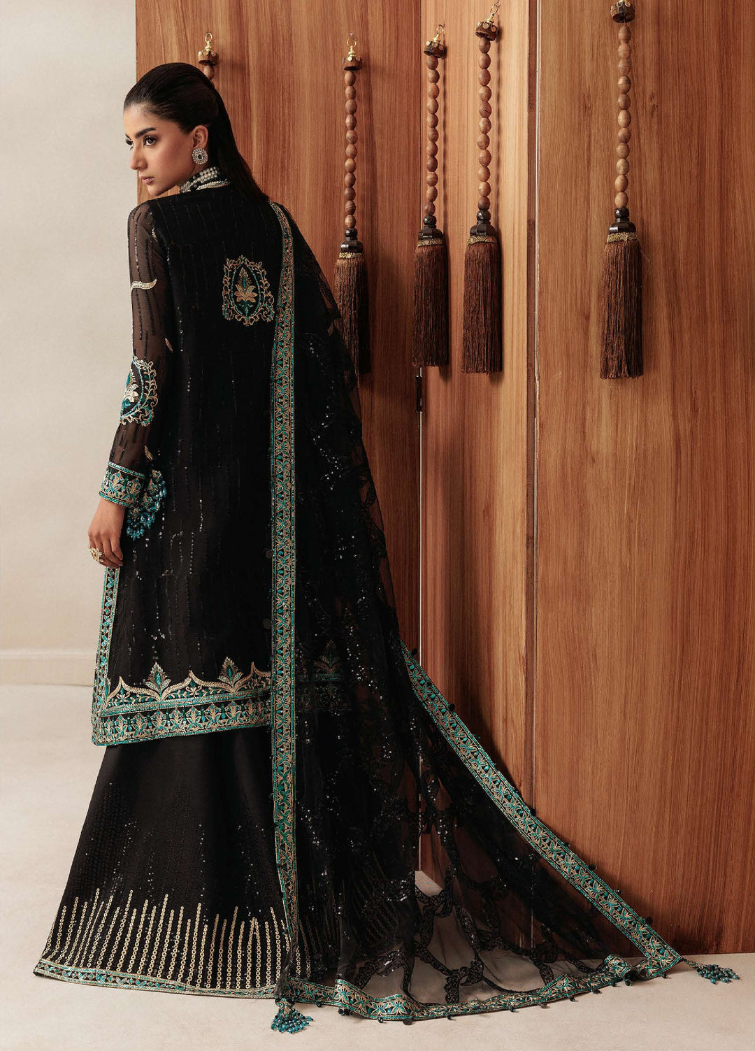 Aik Shaam by AIK Atelier Unstitched Chiffon Embroidered 3 Piece Suit AIK26US D-05 - Wedding Collection