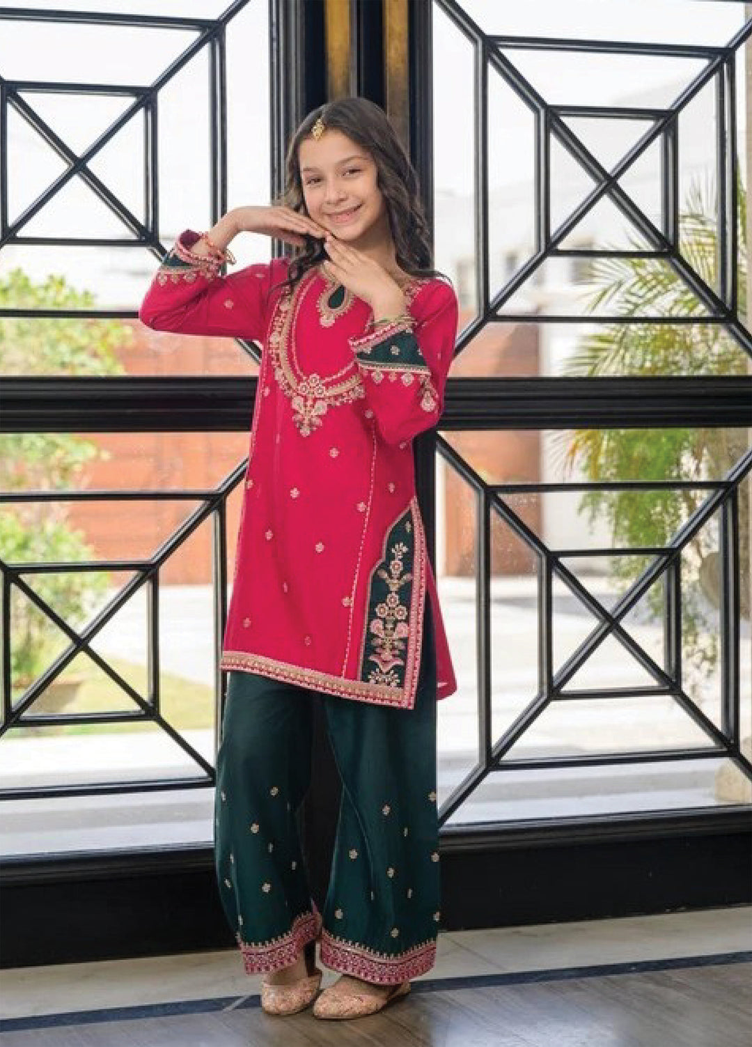 Fresh Birds Kids RTW Embroidered Lawn 2 Piece Suit Zarkash-FB-08 - Casual Collection