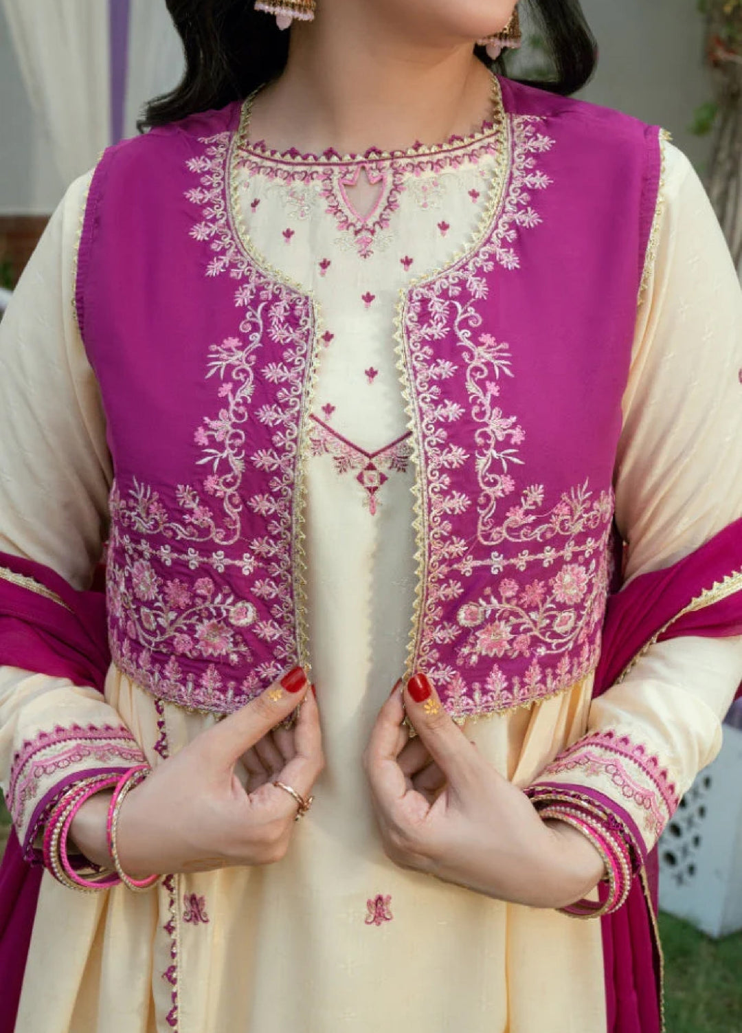 Omal by Komal Pret 3 Piece Dobby Suit Samar- Festive Collection